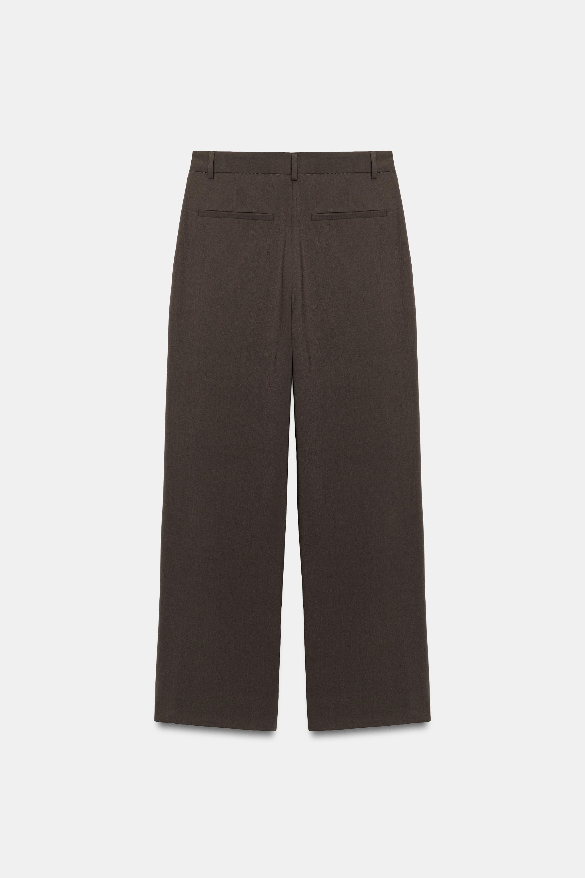 STRIPED PLEATED PANTS