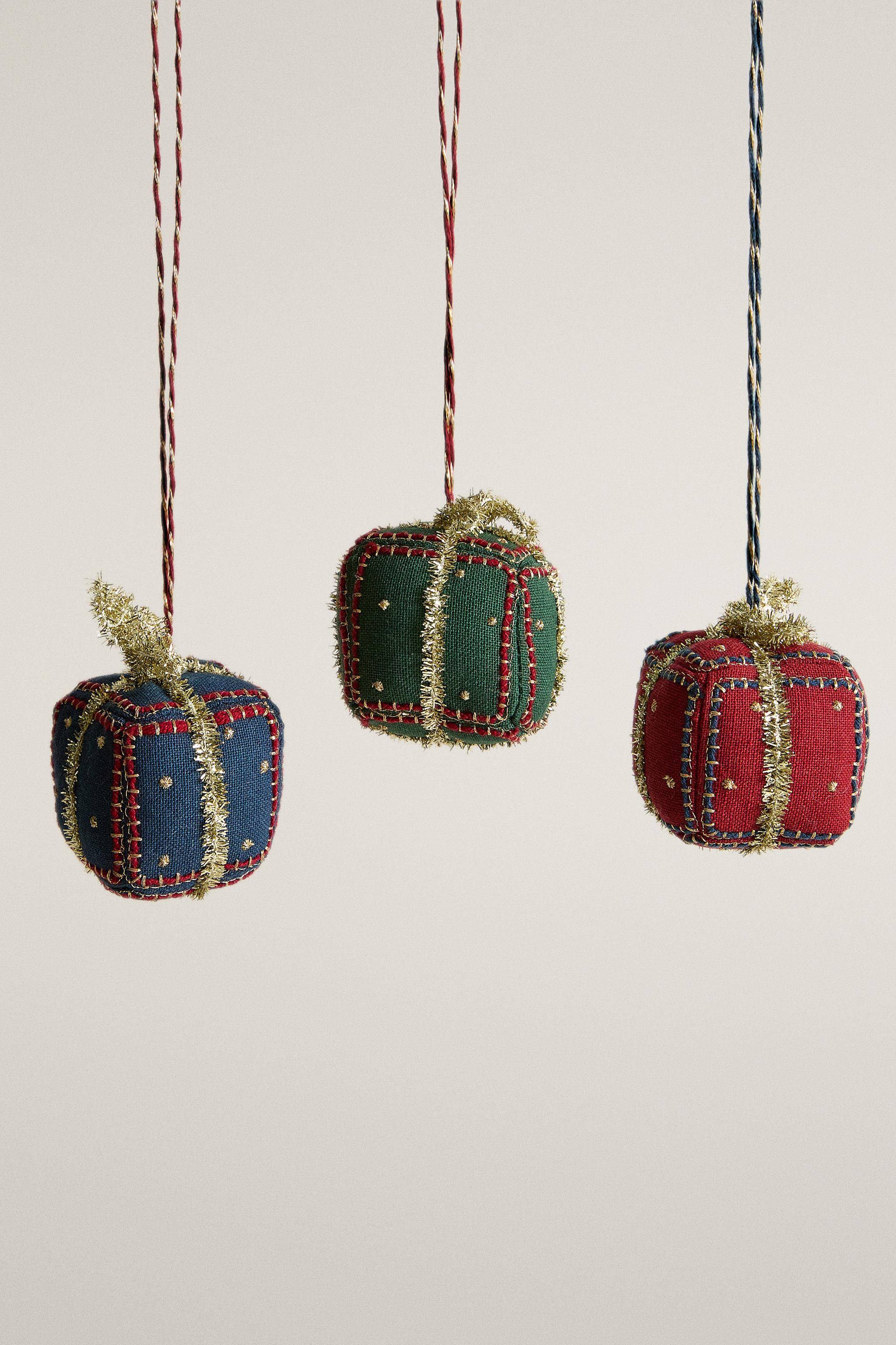 GIFT CHRISTMAS TREE DECORATION (PACK OF 3) - Multicolored | ZARA