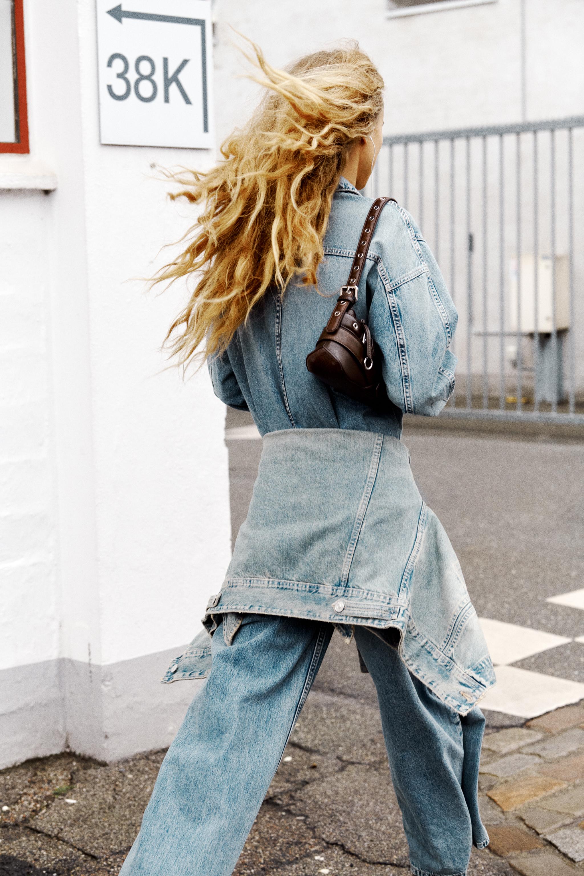 TRF LONG DENIM JUMPSUIT - Blue | ZARA United States