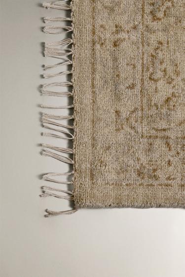 TAPIS LAINE IMPRIMÉ FLORAL - Écru de Zara - Image 3
