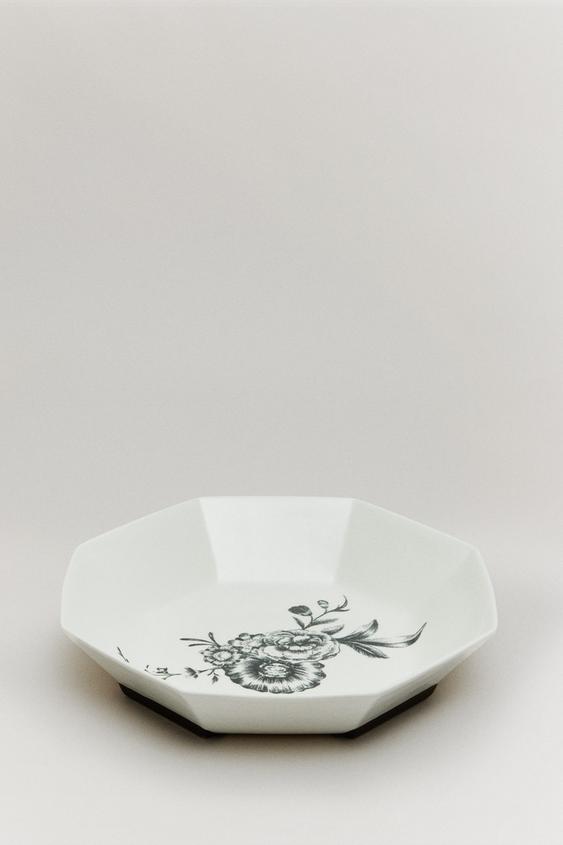 THE SKY OCTAGONAL DEEP PLATE - Blanco de Zara - Imagen 0