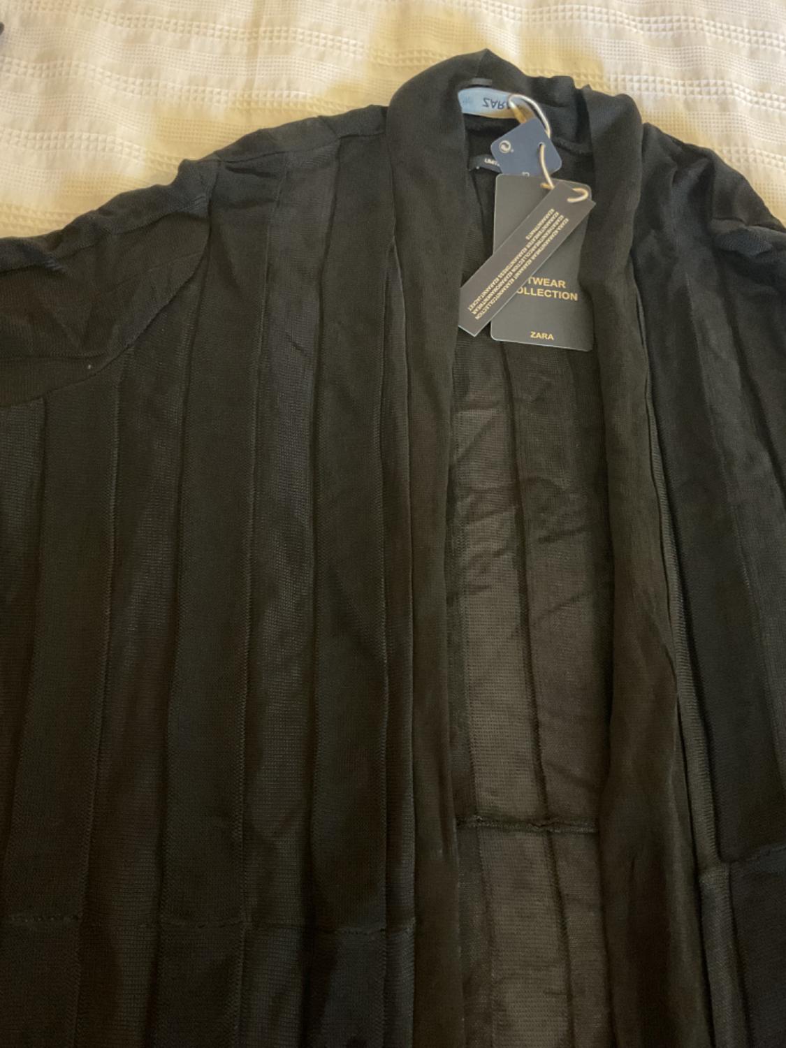 LONG STRIPED TEXTURED CARDIGAN - Image 3