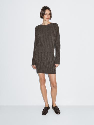 Falda punto detalle trenzado - 763 de Zara