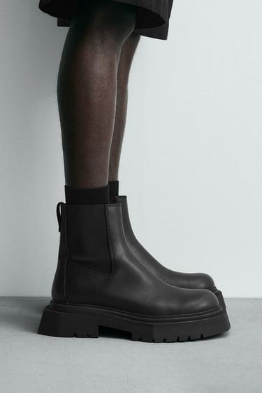 Zara CHUNKY CHELSEA BOOTS - Black - Image 0