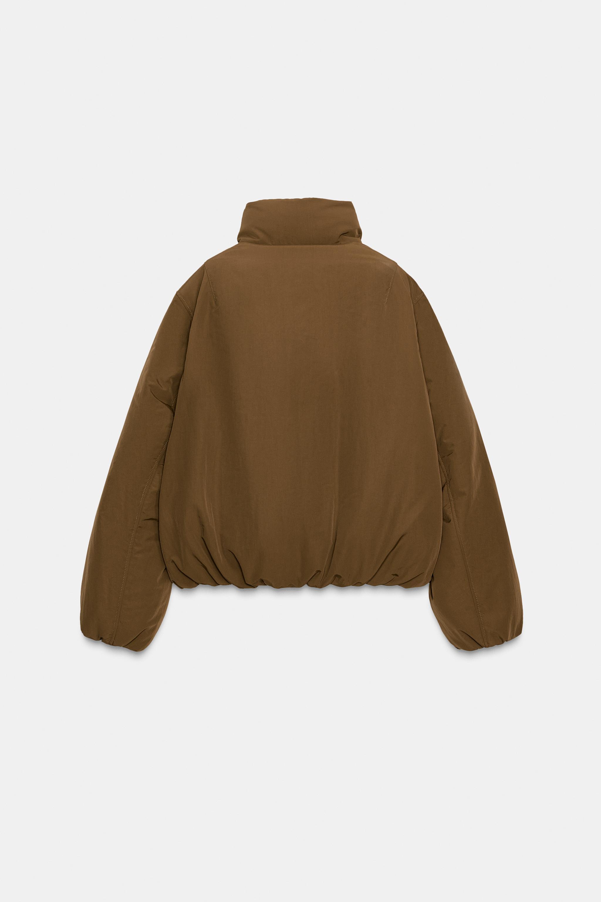 yu♡　ZARA ZWコレクション パデッドジャケット チョコレート ZW COLLECTION QUILTED JACKET - Chocolate | ZARA United States