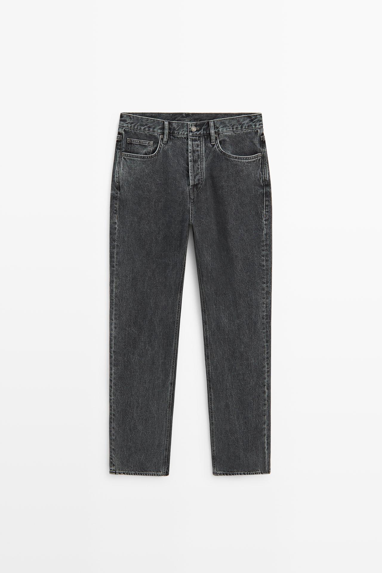 Straight-leg jeans — Blue gray