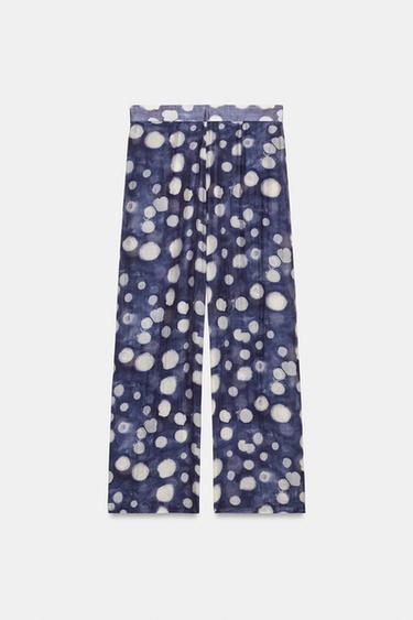 ZW COLLECTION POLKA DOT TROUSERS - Blue by Zara - Image 6