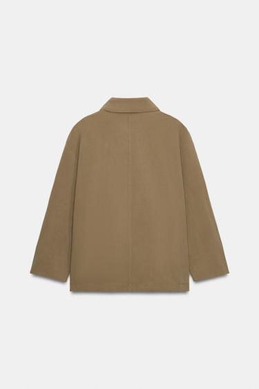 VESTE À POCHES PLAQUÉES - Kaki de Zara - Image 7