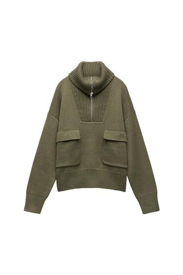 HIGH NECK KNIT SWEATER