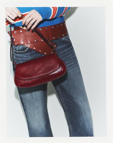 BOLSA DE OMBRO COM ABA - Vermelho da Zara