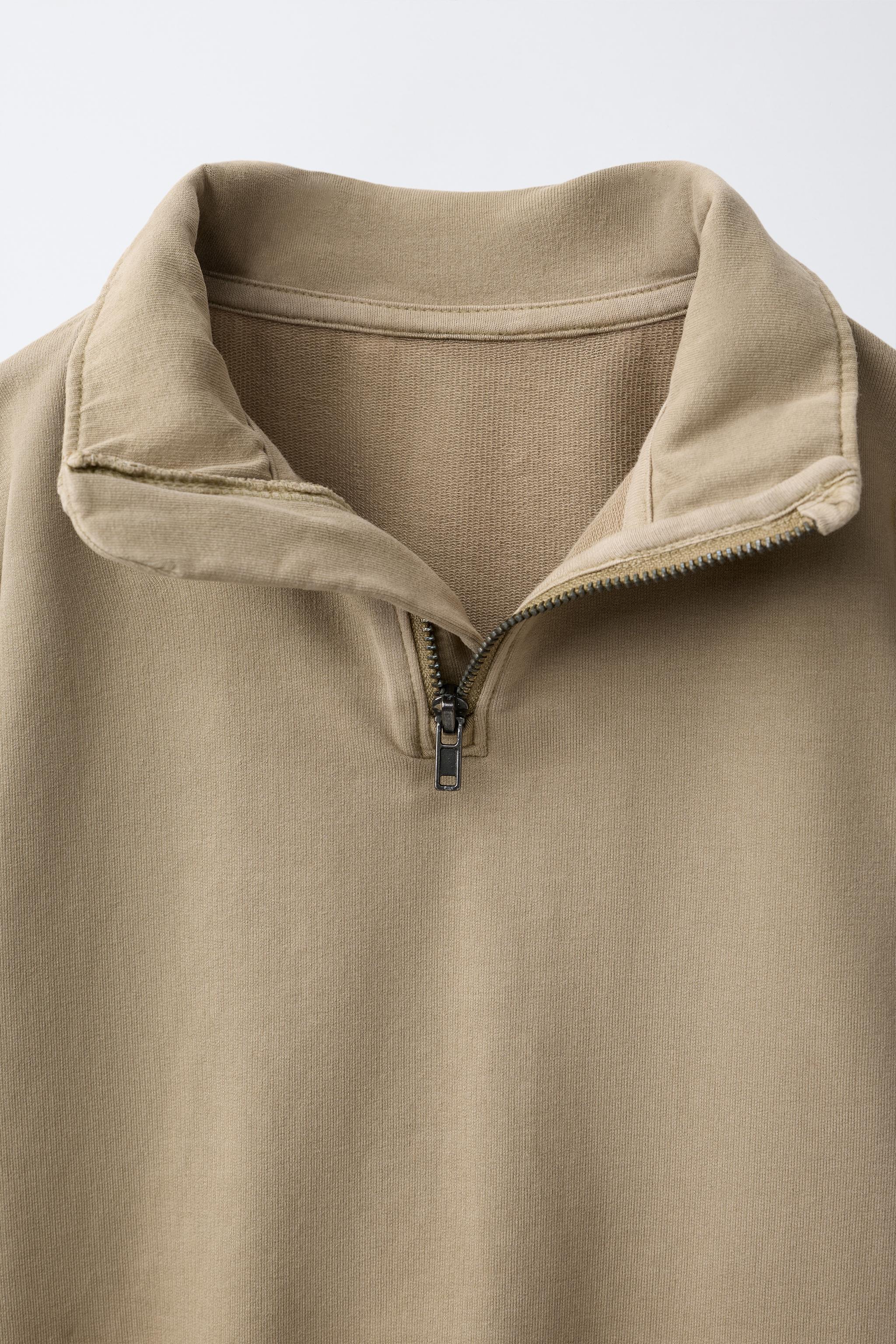 PLAIN ZIP-UP SWEATSHIRT