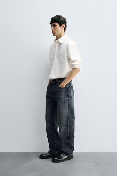 ФАРМЕРКИ RELAXED STRAIGHT FIT - Сина од Zara
