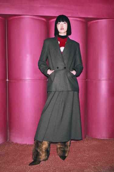 Zara HARRY LAMBERT FOR ZARA X DISNEY 刷毛圓點針織上衣 - 紅色