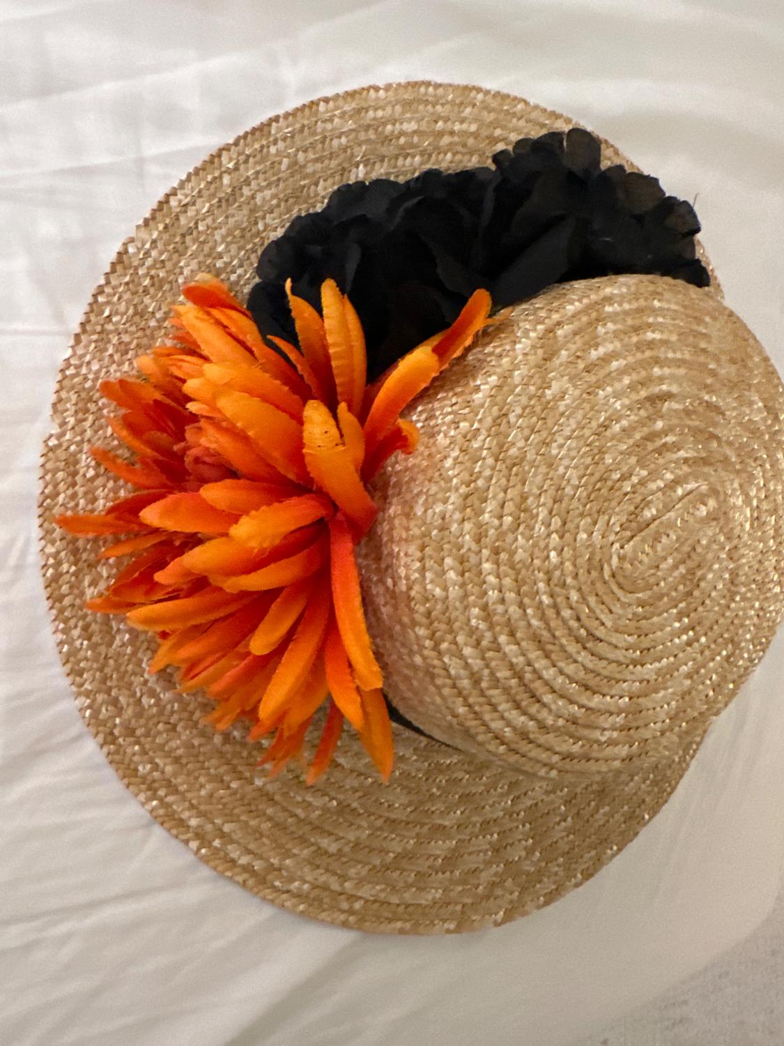 SOMBRERO RAFIA FLORES