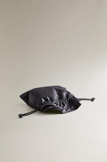 MEDIUM SATEEN BAG - Navy Blue by Zara - Image 2