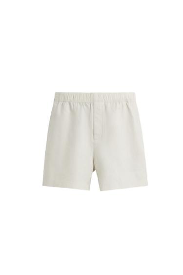 100% HEMP BERMUDA SHORTS - Sand by Zara