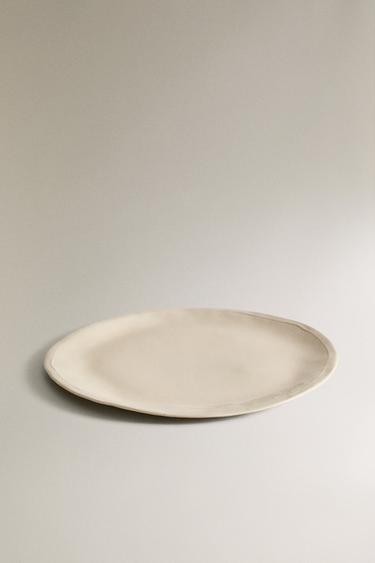 STONEWARE DINNER PLATE - Cream by Zara - Image 1