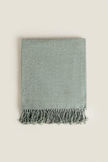 CHENILLE THROW - Blue green by Zara