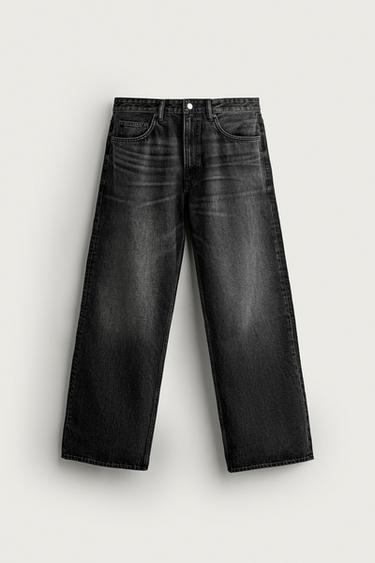 Zara LOOSE FIT JEANS - Charcoal
