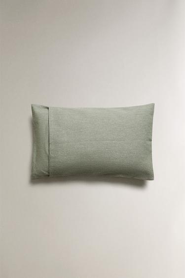 HOUSSE DE COUSSIN UNIE - Vert moyen de Zara - Image 3