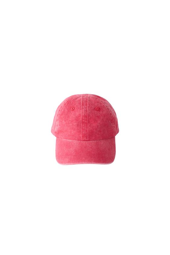 Zara WASHED EFFECT CAP - Red - Image 0