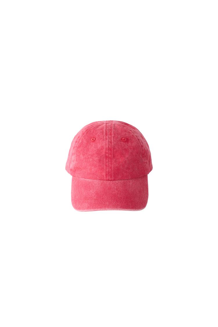 WASHED EFFECT CAP — Red