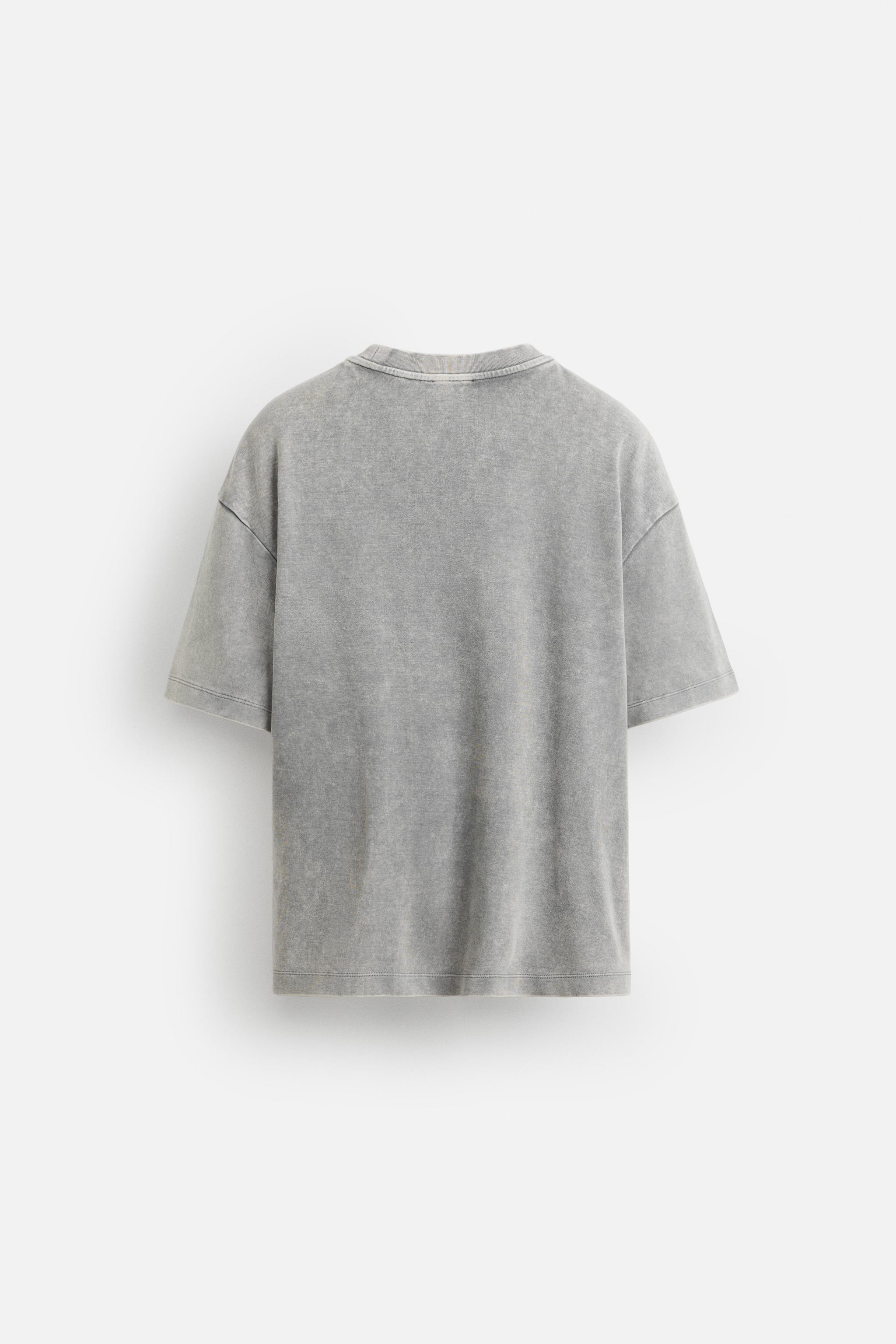 ユーズド加工テクニカルTシャツ - グレイッシュ | ZARA Japan / 日本