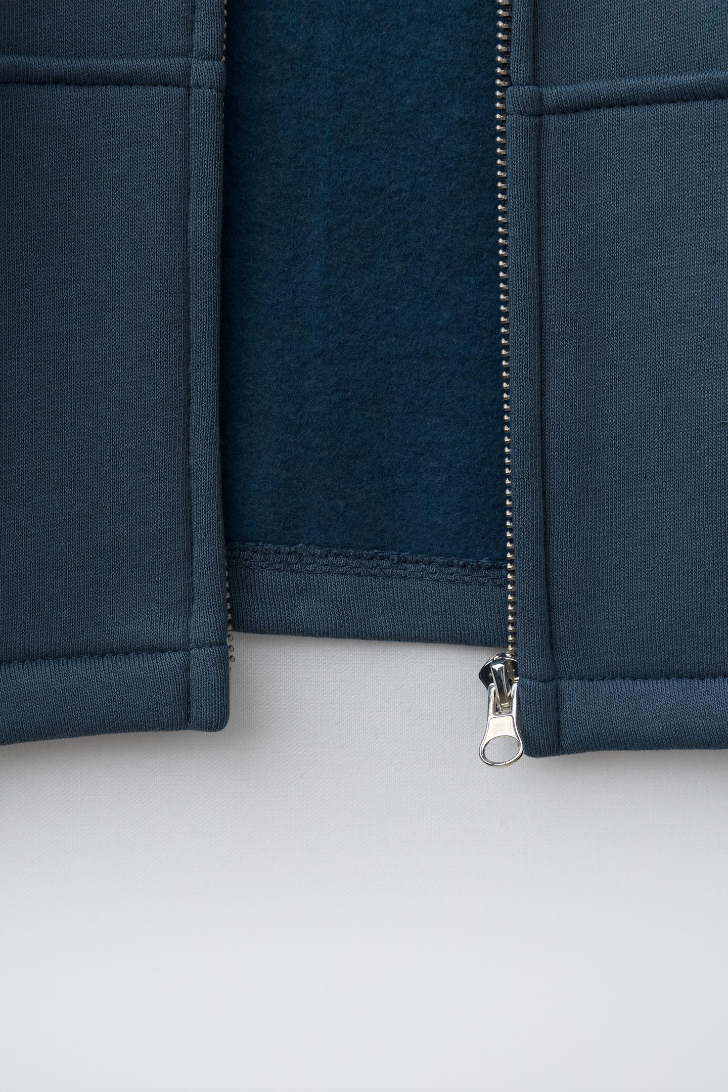 Детское худи Zara Text Zip-Up, цвет: Синий — фото 5