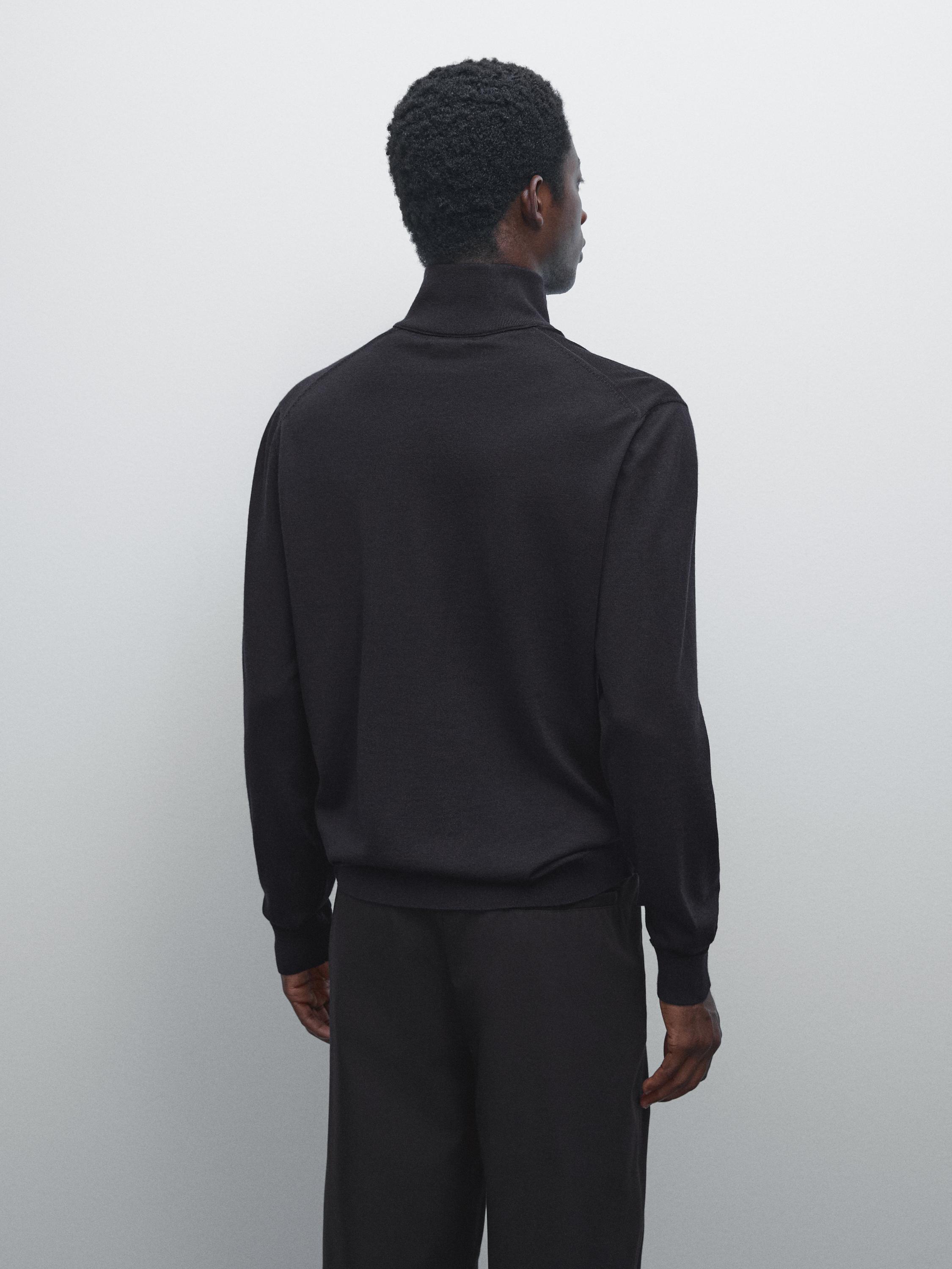 Pull en maille à col zippé
