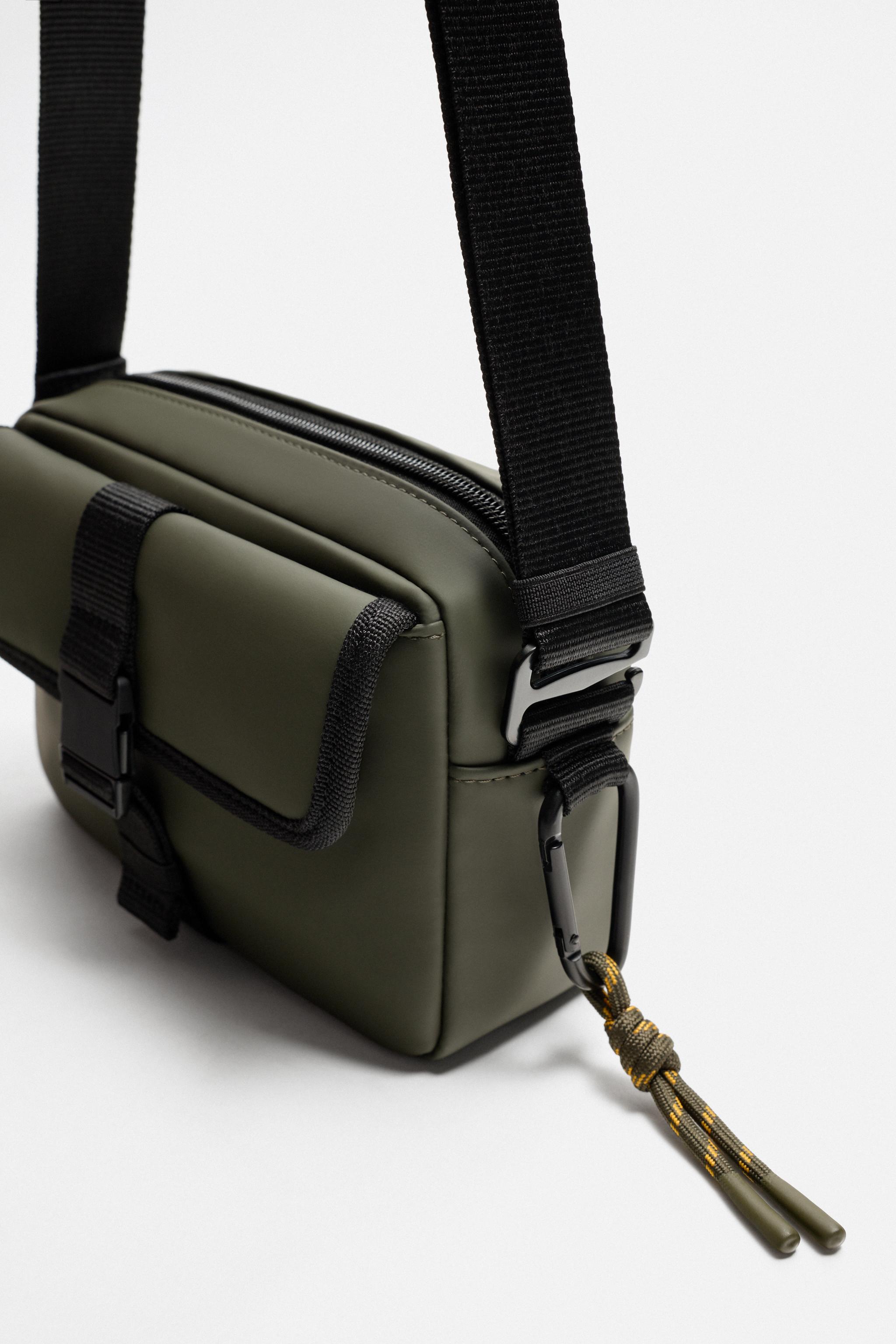 ［ZARA］ラバーフィニッシュ クロスボディバッグ 3600/620 機能的】ZARAザラ ラバーフィニッシュ クロスボディバッグ (ZARA