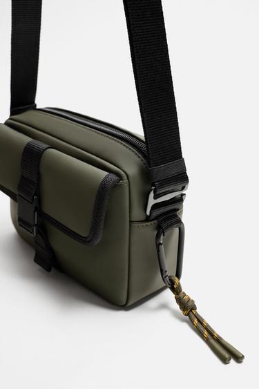 RUBBERISED CROSSBODY BAG - Khaki Green by Zara - Image 2