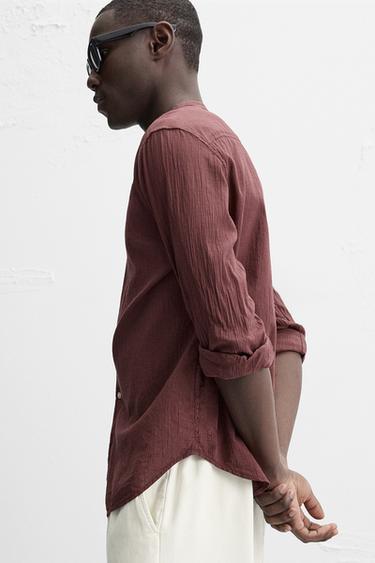 CHEMISE EFFET PLISSÉ - Vin de Zara - Image 5