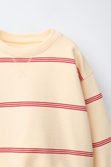 SWEAT À RAYURES - Blanc / Rouge de Zara - Image 2