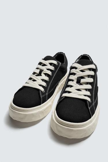 TENNIS EN TISSU VOLUME - Noir de Zara - Image 1
