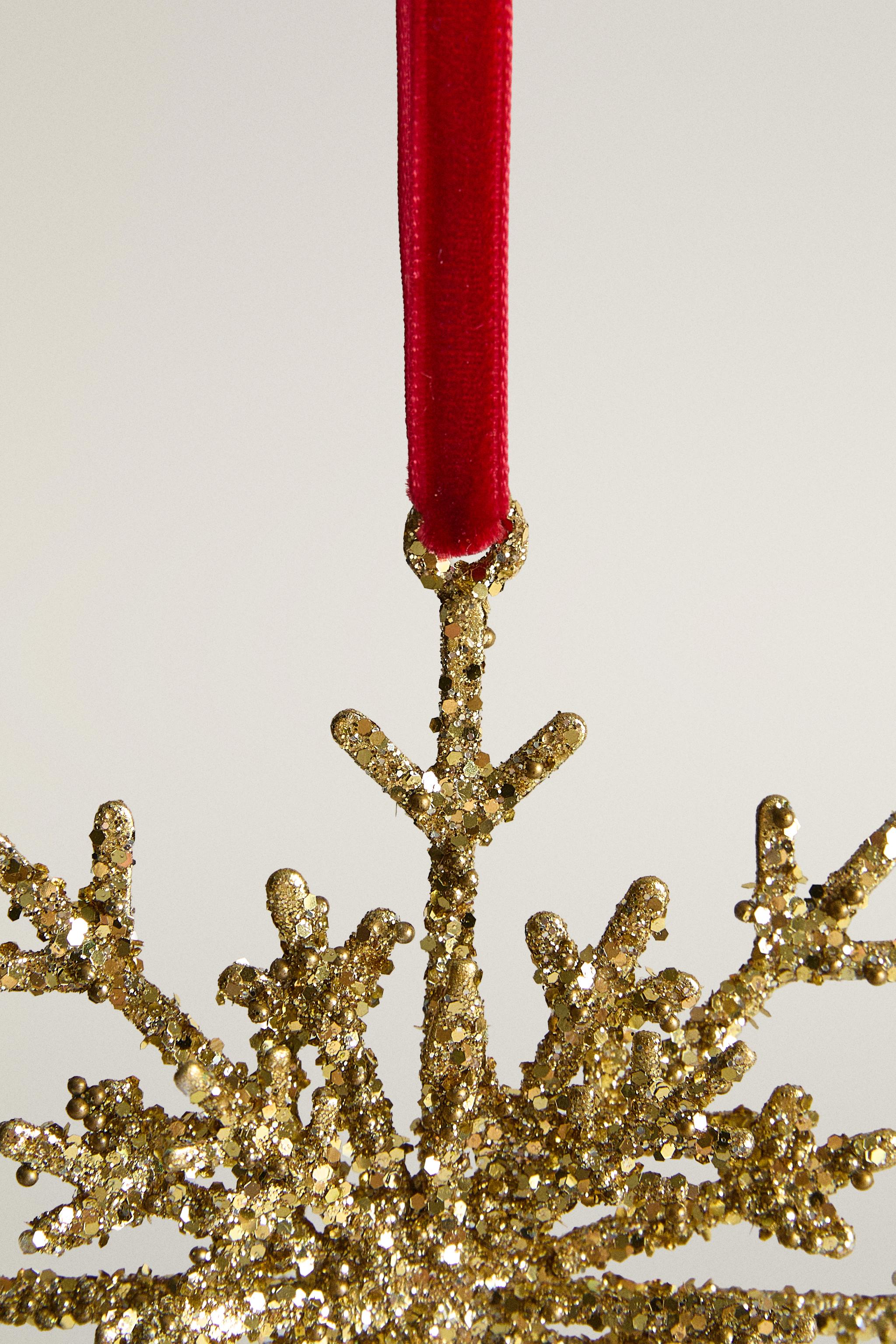 ORNEMENT DE NOËL FLOCON DE NEIGE PAILLETÉ