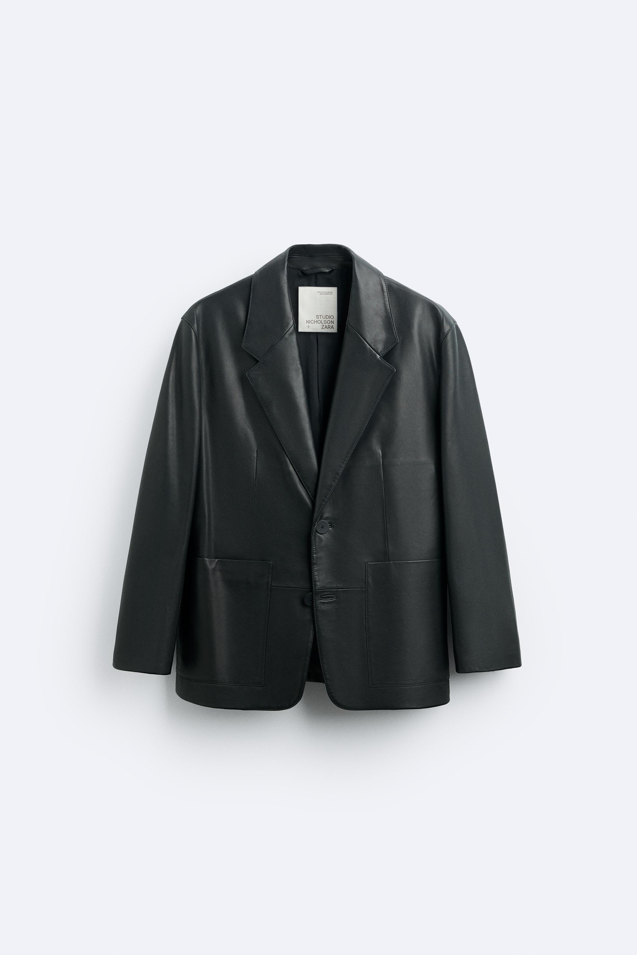 X STUDIO NICHOLSON DOUBLE-BREASTED BLAZER - Charcoal | ZARA United 