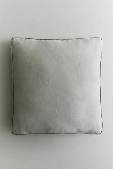 PODUSZKA NA KRZESŁO Z LNU - Zielony Zara