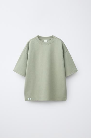 CAMISETA LISA INTERLOCK - Gris topo de Zara