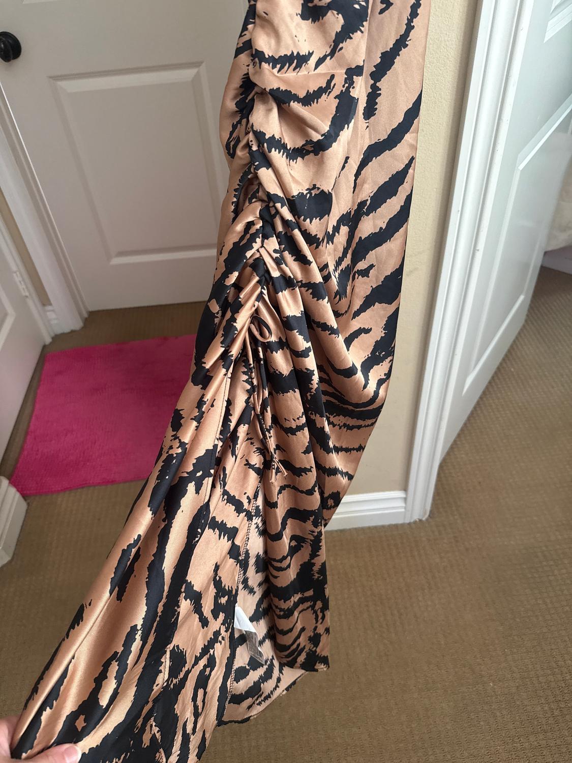 SATIN EFFECT MIDI DRESS - Image 7