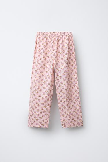 6-14 YEARS/ FLORAL SHIRT AND TROUSERS PYJAMAS - Pink by Zara - Image 3