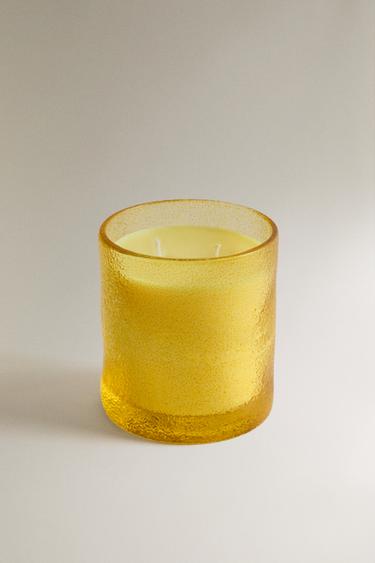 (310 G) GINGER LEMON SCENTED CANDLE - Pastel yellow by Zara - Image 1