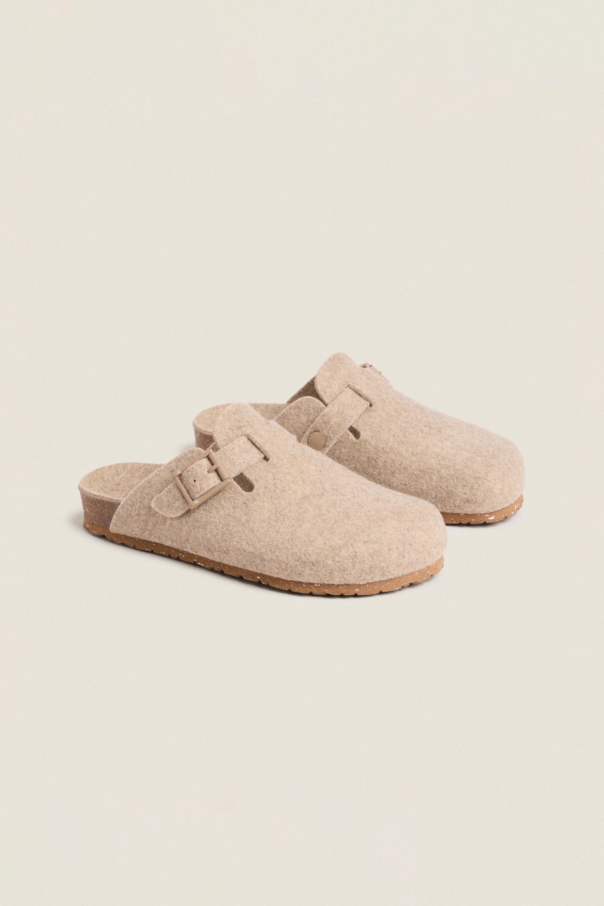 Felt clog slippers shop