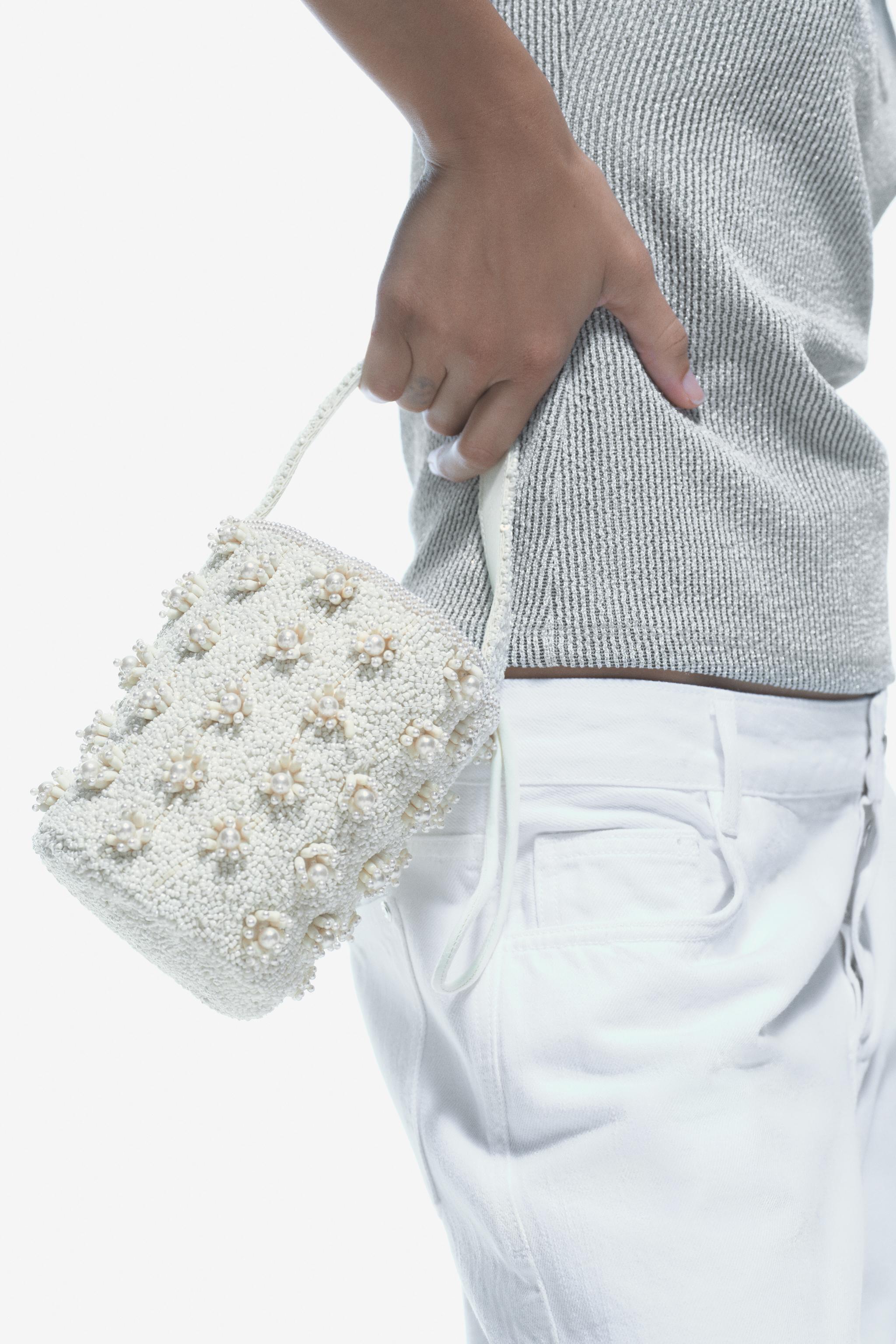 Zara beaded handbag sale