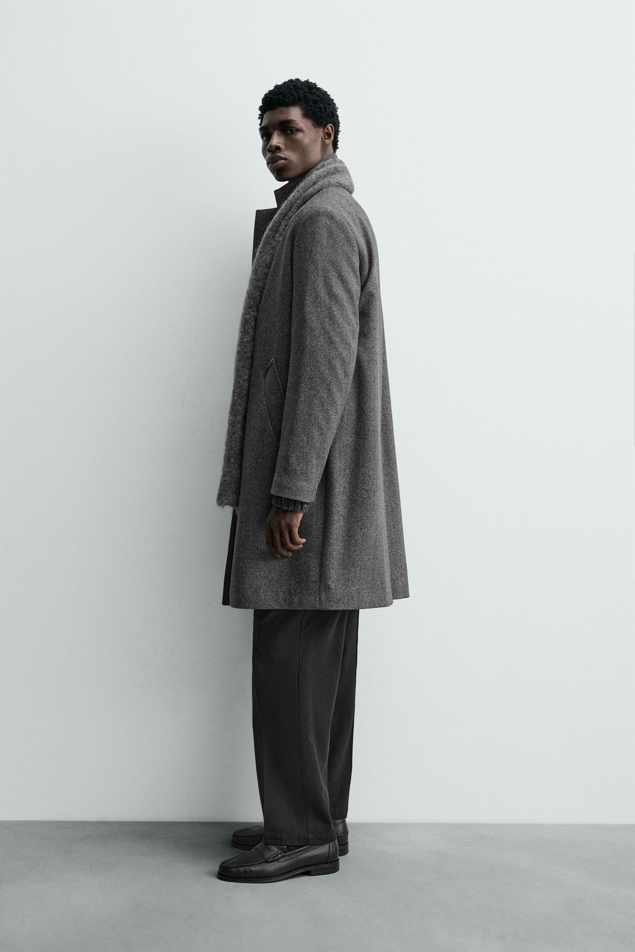 MANTECO®ウール混コート - グレー | ZARA Japan / 日本