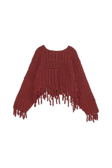 LIMITED EDITION ZARA STUDIO TEXTURED FRINGED SWEATER