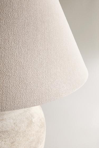 LAMPE DE TABLE CÉRAMIQUE VIEILLIE GRAND FORMAT - Gris de Zara - Image 2