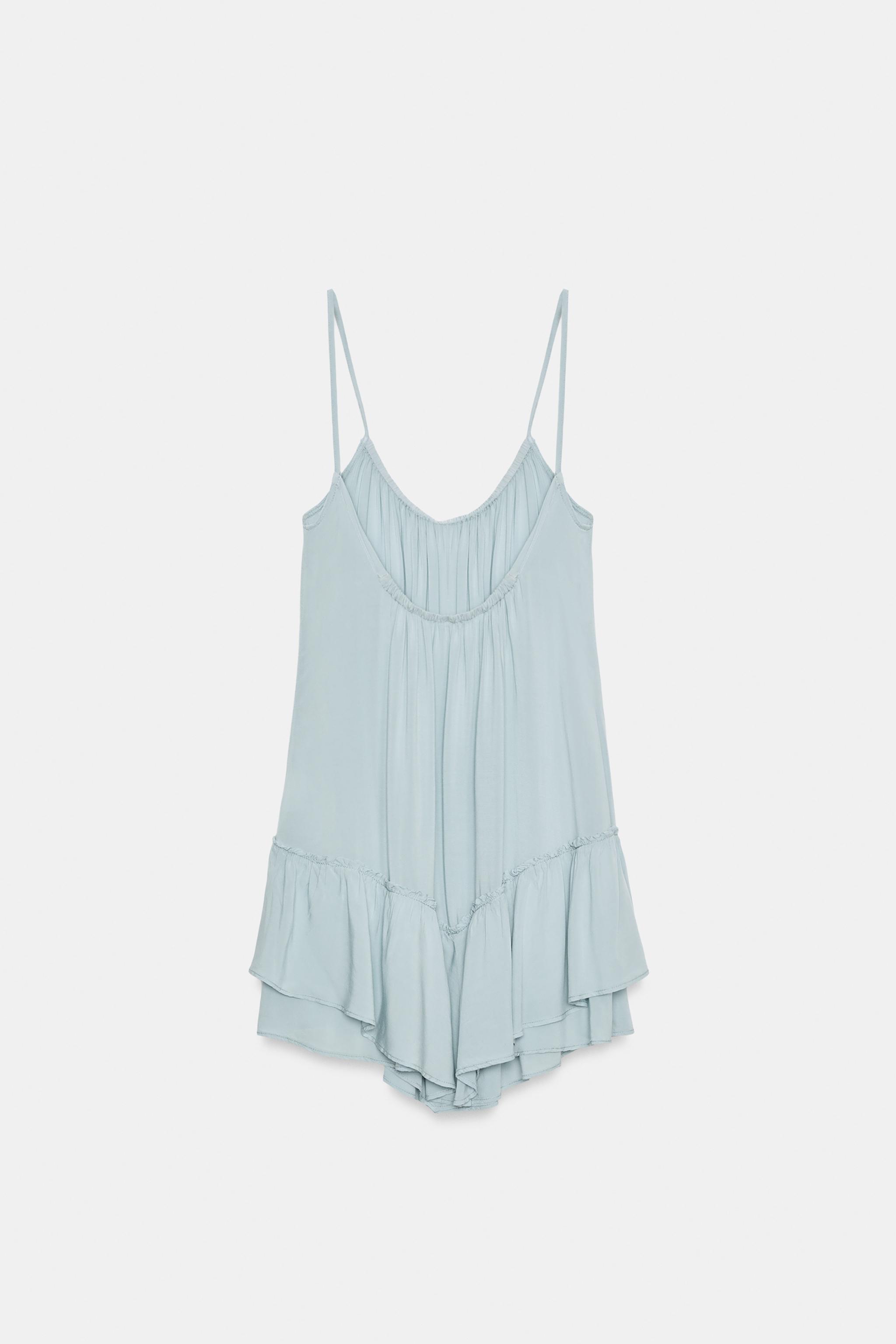 FLUID RUFFLED MINI DRESS