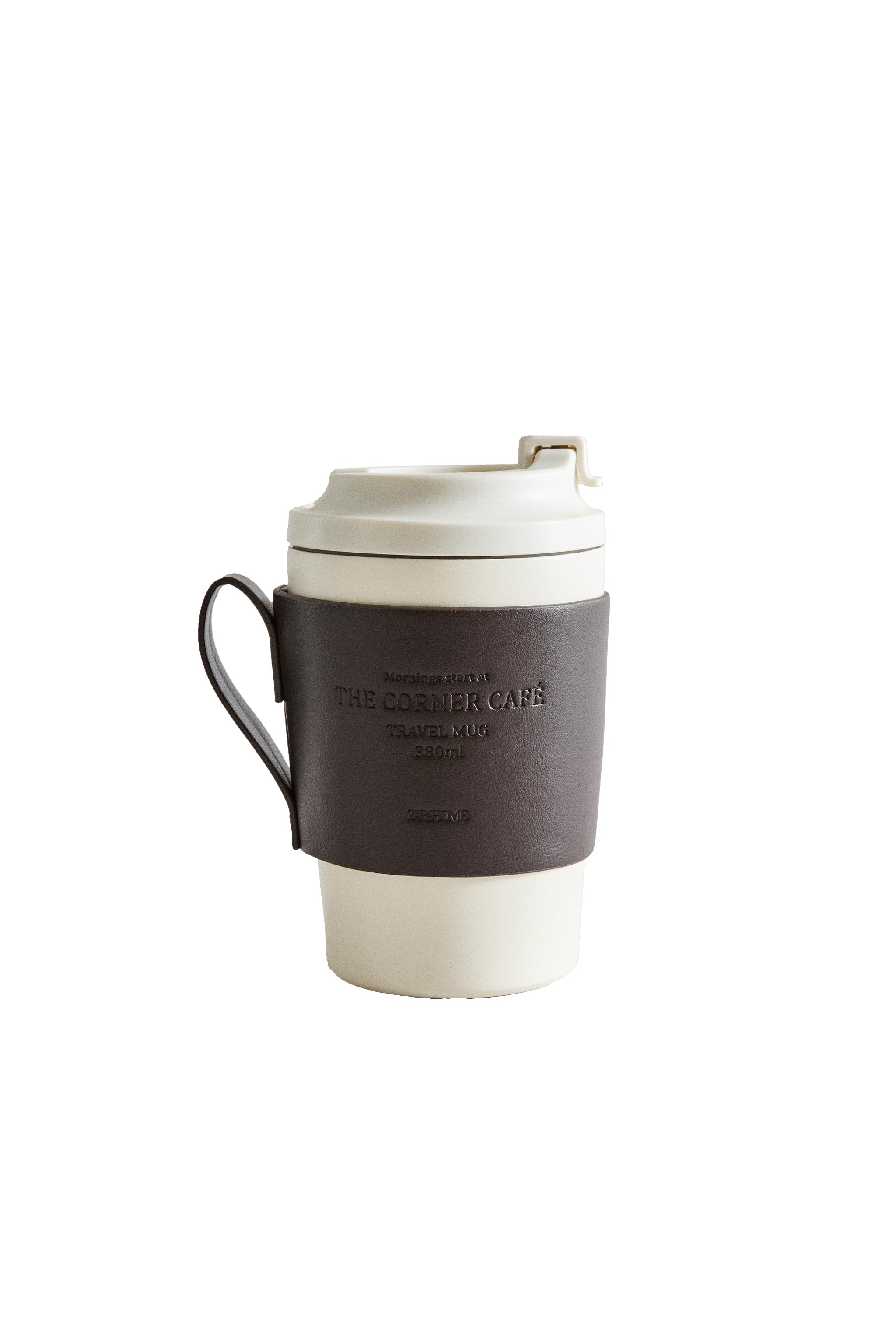 MUG WITH LID AND BAND - Brown | ZARA Canada