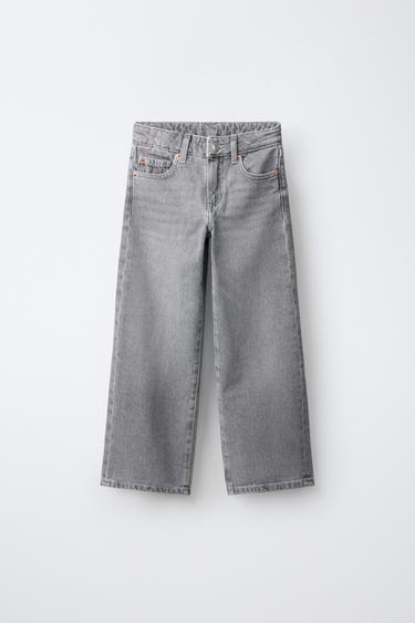 WIDE-LEG JEANS - Grey by Zara