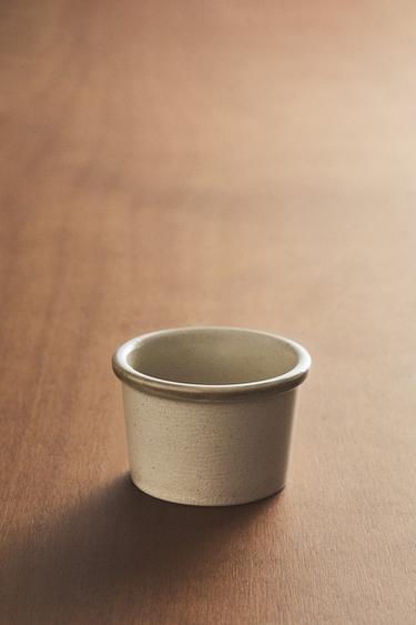 CILINDRISCH AARDEWERKEN SNACKSCHAALTJE - Grijs / Beige van Zara